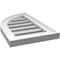 Ekena Millwork Quarter Round Top Left Surface Mount PVC Gable Vent w/ 2"W x 1-1/2"P Brickmould Frame, 12"W x 20"H GVPQL12X2002SF - alternate 2